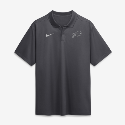 Поло Buffalo Bills Nike Anthracite Fractal Logo Victory Dri-FIT