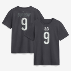 Футболка Cincinnati Bengals Joe Burrow Nike Anthracite Name & Number Футболка Cincinnati Bengals Joe Burrow Nike Anthracite Name & Number