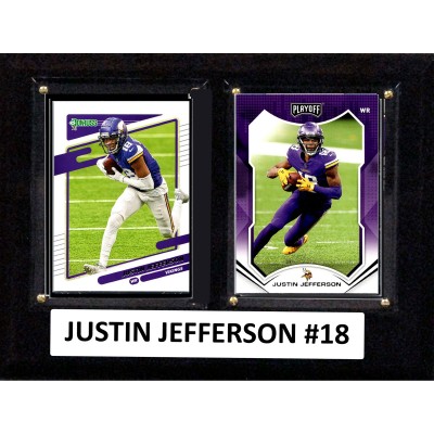 Minnesota Vikings Justin Jefferson 6 x 8 Trading Card Plaque