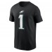 Футболка Jalen Hurts Philadelphia Eagles Nike Player Name & Number - Black
