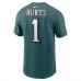 Футболка с номером Jalen Hurts Philadelphia Eagles Nike  - Midnight Green