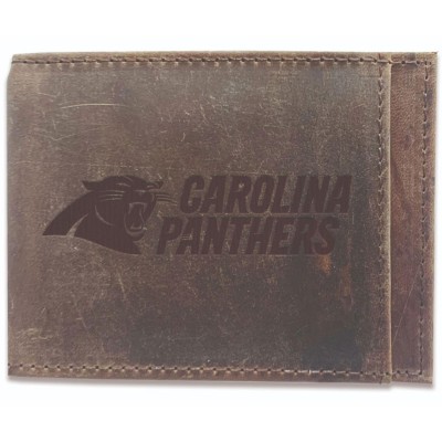 Carolina Panthers Brown Bifold Leather Wallet