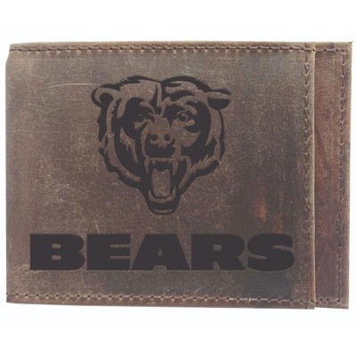 Chicago Bears Brown Bifold Leather Wallet
