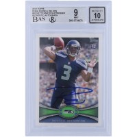 Russell Wilson Seattle Seahawks Autographed 2012 Topps #165 Beckett Fanatics Witnessed Authenticated 9/10 Rookie Card