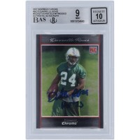 Darrelle Revis New York Jets Autographed 2007 Bowman Chrome #BC10 Beckett Fanatics Witnessed Authenticated 9/10 Rookie Card with HOF 23 Inscription