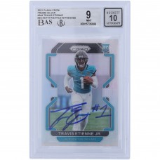Travis Etienne Jacksonville Jaguars Autographed 2021 Panini Prizm Silver #344 Beckett Fanatics Witnessed Authenticated 9/10 Rookie Card