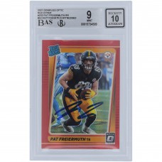 Pat Freiermuth Pittsburgh Steelers Autographed 2021 Panini Donruss Optic Red Hyper #232 Beckett Fanatics Witnessed Authenticated 9/10 Rookie Card