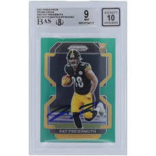 Pat Freiermuth Pittsburgh Steelers Autographed 2021 Panini Prizm Green #362 Beckett Fanatics Witnessed Authenticated 9/10 Rookie Card