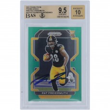 Pat Freiermuth Pittsburgh Steelers Autographed 2021 Panini Prizm Green #362 Beckett Fanatics Witnessed Authenticated 9.5/10 Rookie Card
