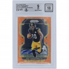 Pat Freiermuth Pittsburgh Steelers Autographed 2021 Panini Prizm Orange Disco #362 Beckett Fanatics Witnessed Authenticated 9/10 Rookie Card