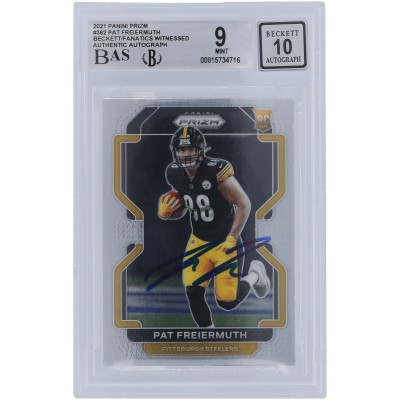 Pat Freiermuth Pittsburgh Steelers Autographed 2021 Panini Prizm #362 Beckett Fanatics Witnessed Authenticated 9/10 Rookie Card