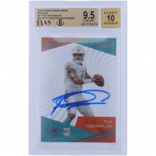 Tua Tagovailoa Miami Dolphins Autographed 2020 Panini Clear Vision Rookies #CV-2 Beckett Fanatics Witnessed Authenticated 9.5/10 Rookie Card