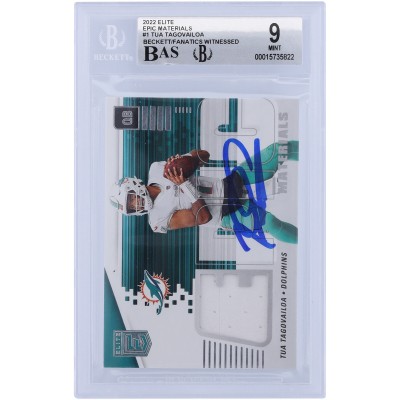 Tua Tagovailoa Miami Dolphins Autographed 2022 Panini Elite Epic Materials Relic #EM-1 Beckett Fanatics Witnessed Authenticated 9/10 Card