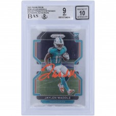 Jaylen Waddle Miami Dolphins Autographed 2021 Panini Prizm Orange Ink #338 Beckett Fanatics Witnessed Authenticated 9/10 Rookie Card