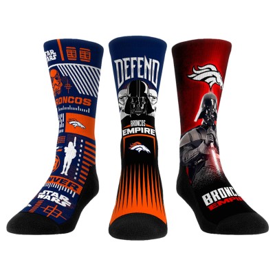 Три пары носков Stormtrooper & Darth Vader Denver Broncos Rock Em Three-Pack Star Wars