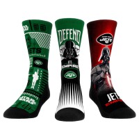 New York Jets Stormtrooper & Darth Vader Rock Em Socks Three-Pack Star Wars Crew Socks Set