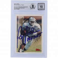 Marshall Faulk Indianapolis Colts Autographed 1994 Topps #445 Beckett Fanatics Witnessed Authenticated 10 Rookie Card with HOF 20XI Inscription
