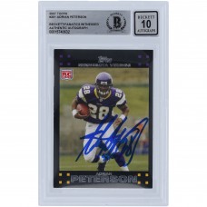 Adrian Peterson Minnesota Vikings Autographed 2007 Topps #301 Beckett Fanatics Witnessed Authenticated 10 Rookie Card