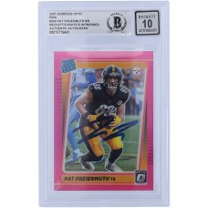 Pat Freiermuth Pittsburgh Steelers Autographed 2021 Panini Donruss Optic Pink #232 Beckett Fanatics Witnessed Authenticated 10 Rookie Card