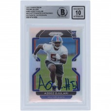 Azeez Ojulari New York Giants Autographed 2021 Panini Prizm Silver #386 Beckett Fanatics Witnessed Authenticated 10 Rookie Card