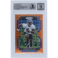 Azeez Ojulari New York Giants Autographed 2021 Panini Prizm Lazer #386 Beckett Fanatics Witnessed Authenticated 10 Rookie Card