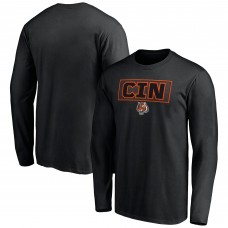 Cincinnati Bengals Black Squad Throwbacks Long Sleeve T-Shirt
