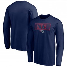 New England Patriots Navy Squad Throwbacks Long Sleeve T-Shirt New England Patriots Navy Squad Throwbacks Long Sleeve T-Shirt