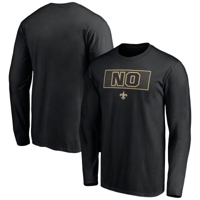 Футболка с длинным рукавом New Orleans Saints Squad Throwbacks - Black