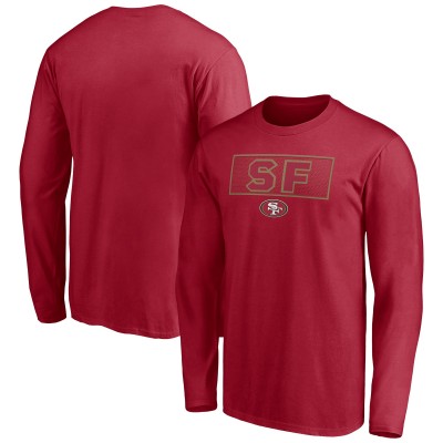 Футболка с длинным рукавом San Francisco 49ers Squad Throwbacks - Scarlet