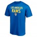 Los Angeles Rams Game Day Stack T-Shirt - Royal