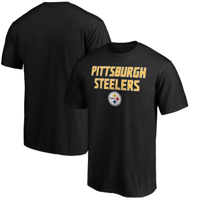 Pittsburgh Steelers Black Game Day Stack T-Shirt