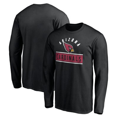 Arizona Cardinals Black Team Arch Knockout Long Sleeve T-Shirt