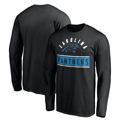 Футболка с длинным рукавом Carolina Panthers Black Team Arch Knockout