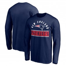 New England Patriots Navy Team Arch Knockout Long Sleeve T-Shirt New England Patriots Navy Team Arch Knockout Long Sleeve T-Shirt