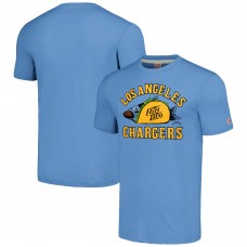 Футболка Los Angeles Chargers Homage Unisex NFL x Guy Fieri’s Flavortown Tri-Blend - Light Blue