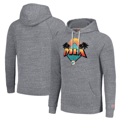 Толстовка Miami Dolphins Homage Unisex Hyperlocal Raglan - Gray