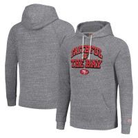 Unisex San Francisco 49ers Homage Gray Hyperlocal Raglan Pullover Hoodie
