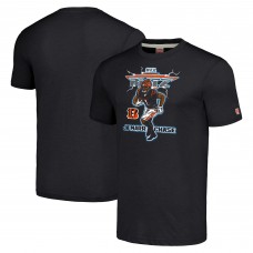 Футболка JaMarr Chase Cincinnati Bengals Homage NFL Blitz Player Tri-Blend - Heathered Charcoal