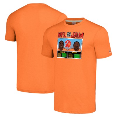 Футболка Derrick Brooks & Warren Sapp Tampa Bay Buccaneers Homage NFL Jam Retired Tri-Blend - Orange