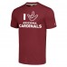 Футболка Arizona Cardinals Homage Unisex The NFL ASL Collection by Love Sign Tri-Blend - Cardinal