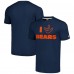 Футболка Chicago Bears Homage Unisex The NFL ASL Collection by Love Sign Tri-Blend - Navy