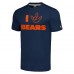 Футболка Chicago Bears Homage Unisex The NFL ASL Collection by Love Sign Tri-Blend - Navy