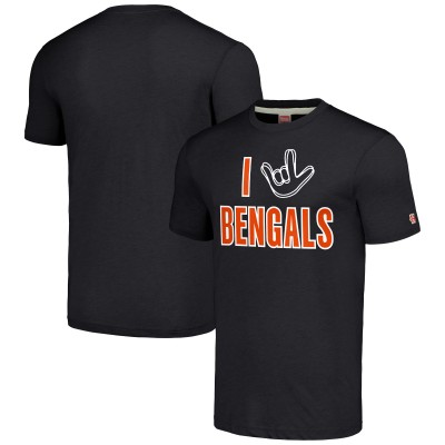 Футболка Cincinnati Bengals Homage Unisex The NFL ASL Collection by Love Sign Tri-Blend - Charcoal