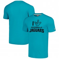 Футболка Jacksonville Jaguars Homage Unisex The NFL ASL Collection by Love Sign Tri-Blend - Teal