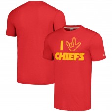 Футболка Kansas City Chiefs Homage Unisex The NFL ASL Collection by Love Sign Tri-Blend - Red