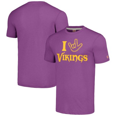 Футболка Minnesota Vikings Homage Unisex The NFL ASL Collection by Love Sign Tri-Blend - Purple