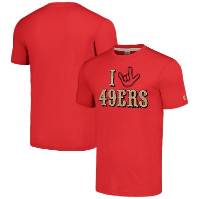 Футболка San Francisco 49ers Homage Unisex The NFL ASL Collection by Love Sign Tri-Blend - Scarlet