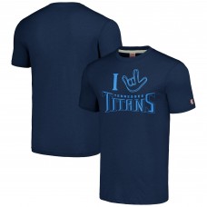 Футболка Tennessee Titans Homage Unisex The NFL ASL Collection by Love Sign Tri-Blend - Navy