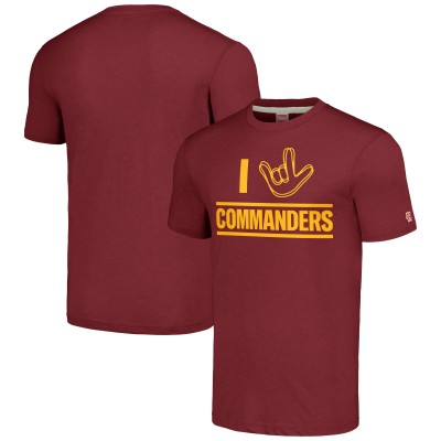 Футболка Washington Commanders Homage Unisex The NFL ASL Collection by Love Sign Tri-Blend - Burgundy