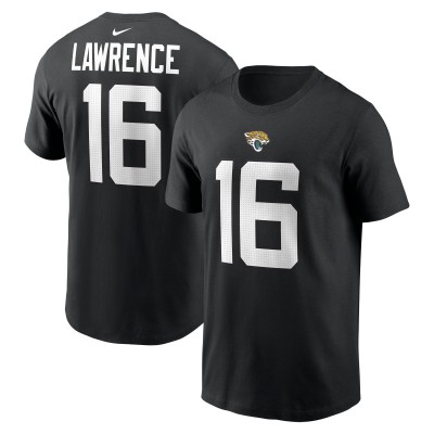Футболка с номером Trevor Lawrence Jacksonville Jaguars Nike - Black